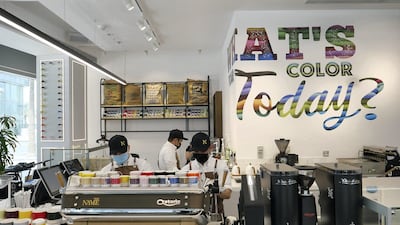 The cafe brews a number of specialty coffees