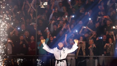 British boxer Anthony Joshua ahead of his world title fight against Oleksandr Usyk in London on Saturday, September 25. Getty