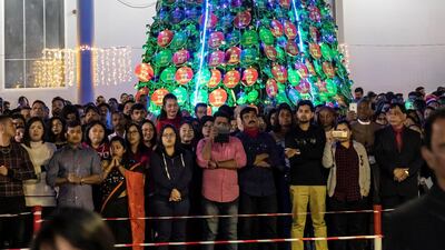Thousands of Christians attend midnight mass at St Mary’s in Dubai, the largest church in the Gulf
