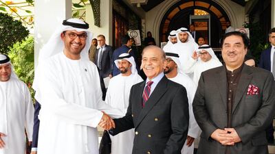 Dr Sultan Al Jaber met Prime Minister of Pakistan Shehbaz Sharif, senior government and diplomatic officials and youth climate advocates in Islamabad. Wam