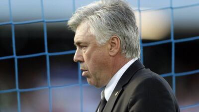 Real Madrid manager Carlo Ancelotti reacts after their defeat tot Celta Vigo on Sunday. Miguel Vidal / Reuters / May 11, 2014