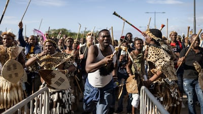 Thousands attended the coronation of King Misaszulu Zulu in Durban. AFP