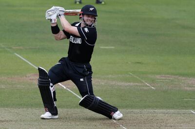 New Zealand's Henry Nicholls plays a shot off the bowling of England's Liam Plunkett. The Black Caps look to be settling in. Alastair Grant / AP Photo