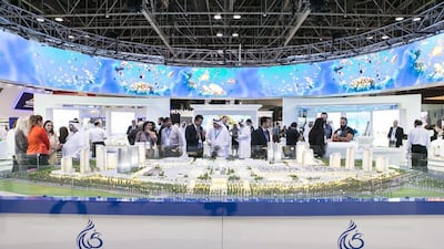 Visitors take a loot at Nakheel’s stand at Cityscape Global 2015. Reem Mohammed / The National