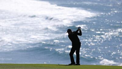 American golfer Phil Mickelson plays a shot on the ninth hole during the final round of the AT&T Pebble Beach Pro-Am in California, on Sunday, February 9. Getty