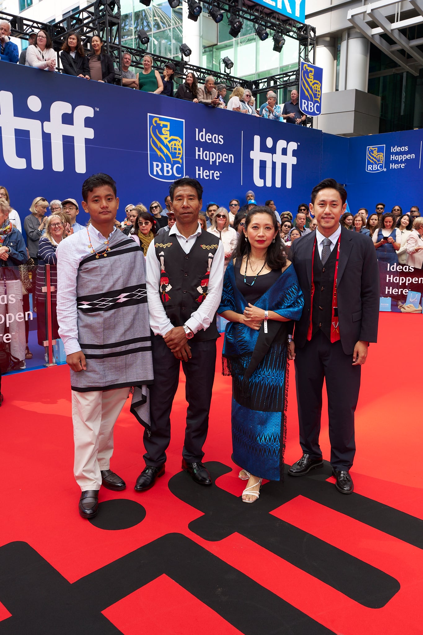 From left: Angh stars Sobina Rengma and Anghlong Konyak with producer Nancy Beso and director Theja Rio at the Toronto International Film Festival. Photo: Tiff