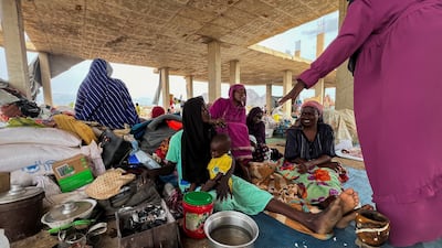 Families displaced by the advances of the paramilitary Rapid Support Forces in Sudan's El Gezira and Sennar states sheltering in a camp at Kassala state, Sudan. Reuters