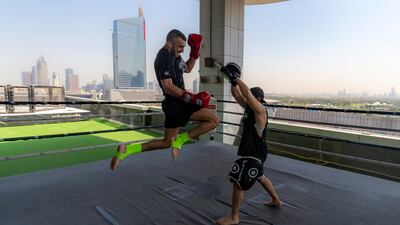 Mohammad Yahya is the first Emirati mixed martial arts champion. He defends his title at UAE Warriors Arabia on Sunday at the Etihad Arena. All photos: Chris Whiteoak / The National