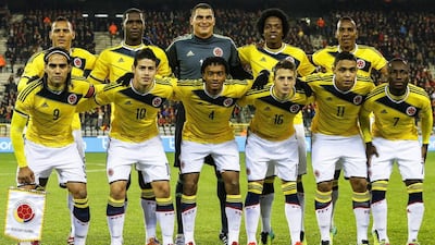 The Colombia national team will play Kuwait in Dubai on March 30. Thierry Roge / EPA