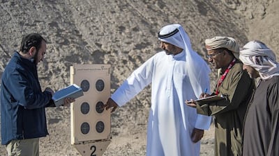 A competitor at the Fazza Championship for Saktoun Rifle Shooting in Dubai. Photo Courtesy / Organisers