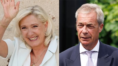 Marine Le Pen and Nigel Farage. AFP / Getty Images