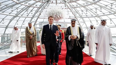 The French leader arrived in Kuwait as part of a Gulf tour. Reuters