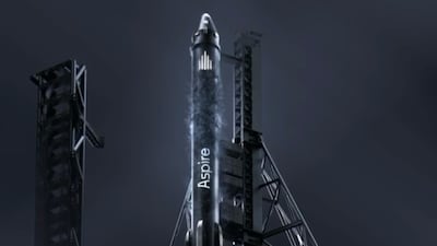 A rendering of the two-stage rocket that Aspire will develop in the UAE. Photo: Aspire