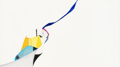 'Dechirure (Jaune, Bleu)', a work by Huguette Caland, who passed away last year, is estimated at £30,000-40,000.