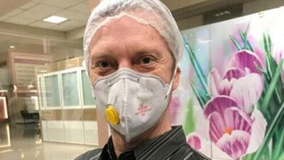 US Navy veteran Michael White, Thursday, March 19, 2020 in Mashhad, Iran. Courtesy of the White Family via AP