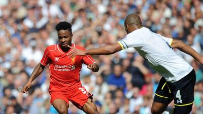 Centre midfield: Raheem Sterling, Liverpool. Achieved the impossible and overshadowed Mario Balotelli as he scored and starred in Liverpool’s win over Tottenham. (Photo: Olly Greenwood / AFP)