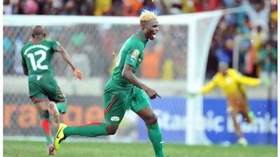 Forward Aristide Bance and the Burkina Faso football team has plenty to cheer about after they advanced to the final of the 2013 African Cup of Nations. They will meet Nigeria on Sunday night. Issouf Sanogo / AP Photo