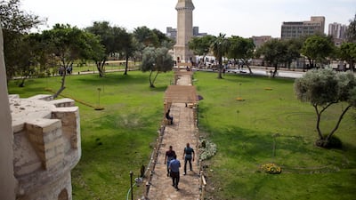 A general view of Qushla park outside the Baghdad Cultural Centre. Getty Images