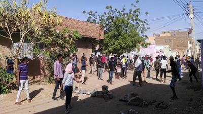 Sudanese protesters take to the streets in the capital Khartoum's district of Burri to demonstrate against the government on February 24. AFP