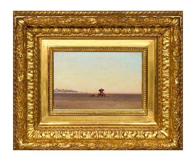 A 19-century work depicting the Sahara desert, Caravan in the Desert by Gustave Guillaumet. Photo: Wynn Resorts