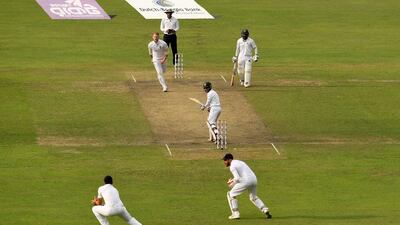 England and Bangladesh play during the second Test in Dhaka over the weekend. Gareth Copley / Getty Images / October 29, 2016