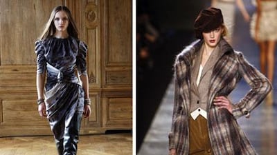 At Vionnet, Rodolfo Paglialunga focused on draping and elegance. John Galliano took Christian Dior back in time with long coats, Regency notes and an equestrian flavour. Photos by Stephen Lock / The National