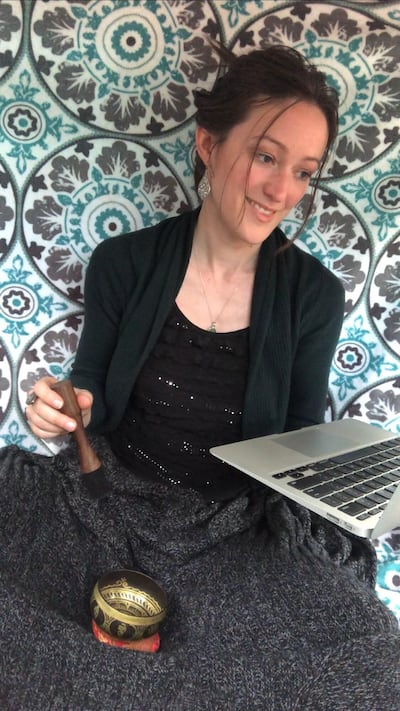 Sound healing via a virtual soul transformation mediation where guidance can be adapted to suit specific needs of those participating. Courtesy Airbnb