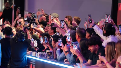 Fans clamour to see the stars outside the Coca-Cola Arena