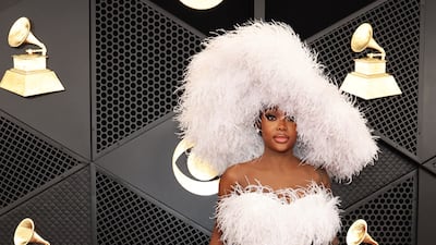 Summer Walker wears a custom design by Syrian-Venezuelan designer Usama Ishtay. Reuters