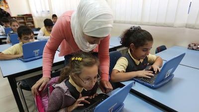 For students who have Arabic as a second language, the bane of their existence is the dreaded workbook. Fatima Al Marzooqi / The National