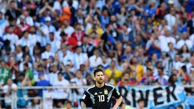 Agrentina's Lionel Messi looks on after the draw. Facundo Arrizabalaga / EPA