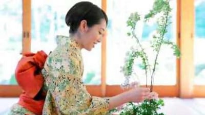 "It's fine, we can just put this here, move that there and cut this part off here. We can even use glue sometimes to hold things in place," says Fukuda Sensei, Danielle Demetriou's flower master.