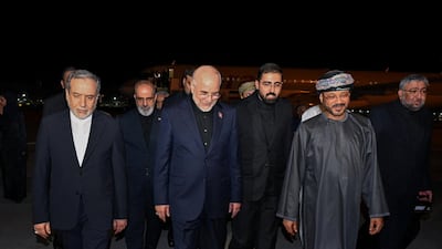 Mr Al Busaidi welcoming the Iranian delegation in Muscat