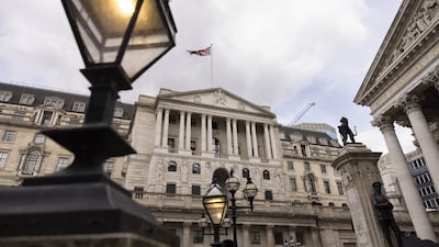 The Bank of England in the City of London. Bond yields are soaring in the wake of Wednesday's inflation figures and questions are being asked if the Bank of England has misread inflation. Bloomberg