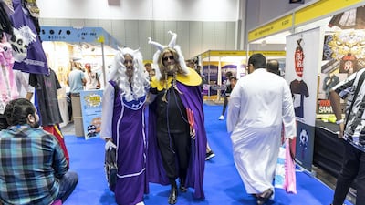 Cosplayers take in the exhibition hall. Antonie Robertson / The National