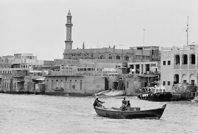 Dubai Creek in 1967. The UAE's traditional styles of architecture are being studied by German and Arab scientists. Getty Images