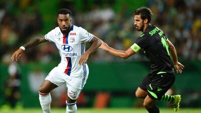 Left: Lyon forward Alexandre Lacazette. (AFP)
