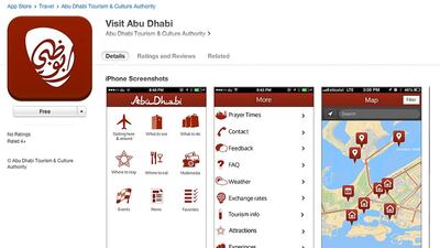 An app for mobile phones to guide visitors round the capital has been launched by Abu Dhabi Tourism and Culture Authority. Photo Screen Grab