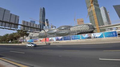 A view of an empty main road in the Saudi capital Riyadh, early on the first day of Eid Al Fitr. AFP