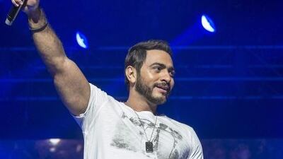 Pop star Tamer Hosny was a guest on Amr Adib's popular talk show 'El Hekaya'. Getty Images