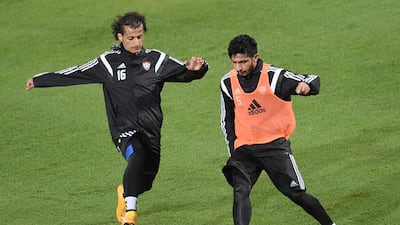 Baniyas midfielder Amer Abdulrahman, right, signed an extension with his current club last year, which runs through the 2016/17 season. Courtesy UAE FA