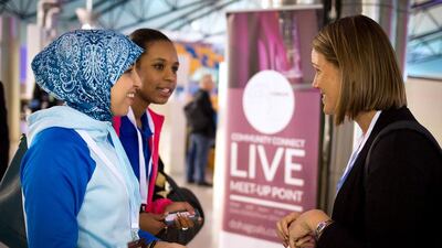 The Canadian startup E-180 in November helped participants of Doha Goals Forum in Qatar set up brain dates. Courtesy E-180