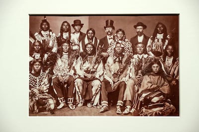 A photograph of a Crow delegation to Washington, taken in 1872. Victor Besa / The National; Musee du Quai Branly – Jacques Chira