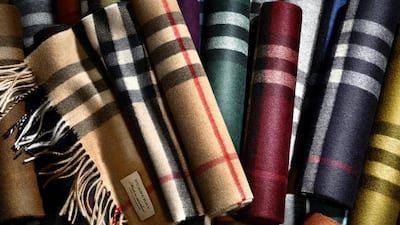 The Burberry Scarf Bar. Courtesy of Burberry
