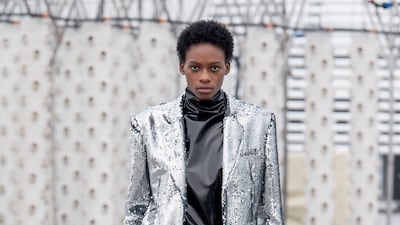 Founded in the 1970s by Loris Azzaro, the maison Azzaro is famed for its shiny evening wear. Photo: Azzaro