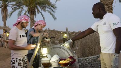 Platinum Heritage’s traditional 1950s iftar features a variety of juices, salads and Emirati dishes. Duncan Chard for the National