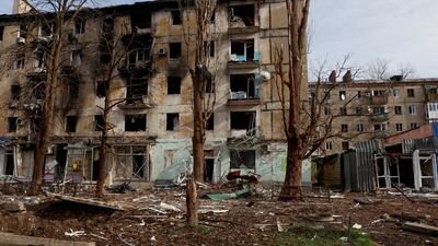 Residential buildings in Avdiivka, Ukraine, in November last year. Radio Free Europe / Radio Liberty / Reuters