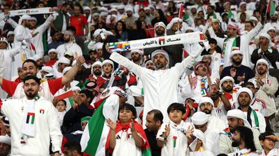 UAE fans inside the Khalifa International Stadium. Reuters