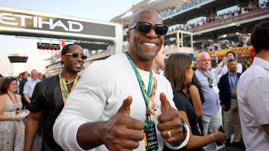 Terry Crews at Yas Marina for the Abu Dhabi Grand Prix. Chris Whiteoak / The National