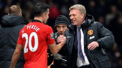 Robin van Persie scored Manchester United's lone goal in a 1-0 win over Arsenal on Sunday. Paul Ellis / AFP
